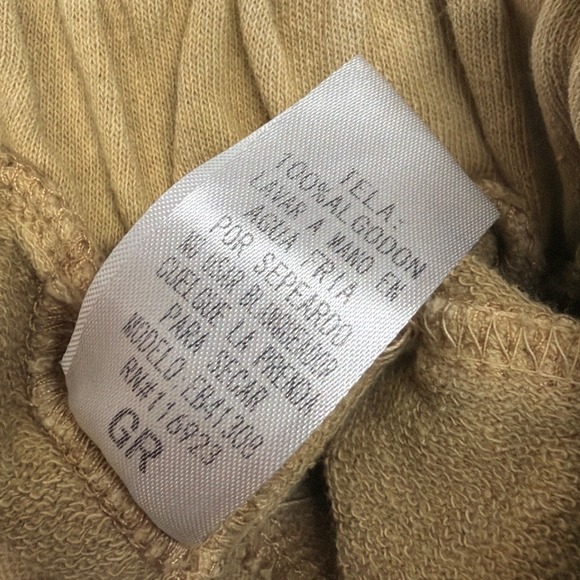 Easel Womens Mineral Wash Terry Knit Wide Leg Cargo Pants Camel Pants Large Boho - Picture 10 of 10